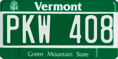 VT license plate PKW408