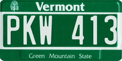 VT license plate PKW413