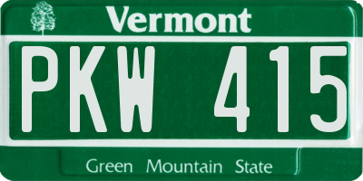 VT license plate PKW415