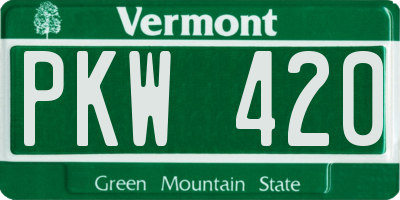 VT license plate PKW420