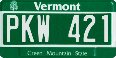 VT license plate PKW421
