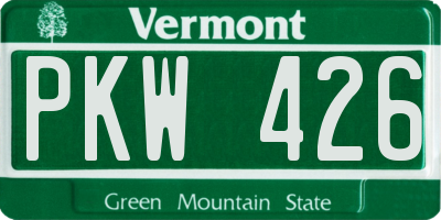VT license plate PKW426