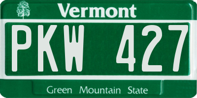VT license plate PKW427