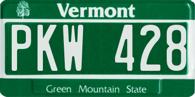 VT license plate PKW428