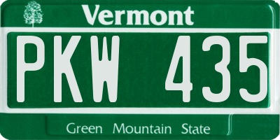VT license plate PKW435