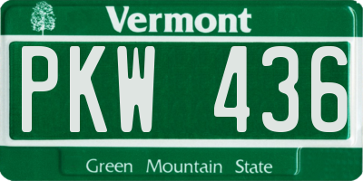 VT license plate PKW436