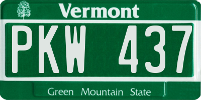 VT license plate PKW437