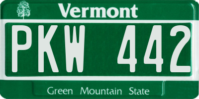 VT license plate PKW442