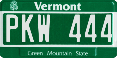 VT license plate PKW444