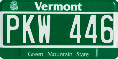 VT license plate PKW446