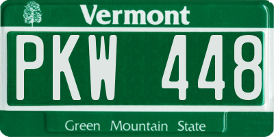 VT license plate PKW448