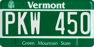 VT license plate PKW450