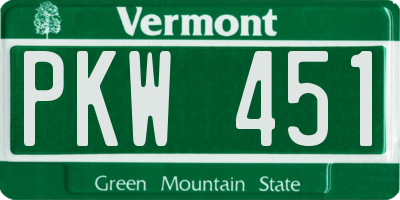 VT license plate PKW451