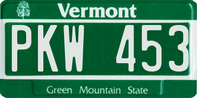 VT license plate PKW453
