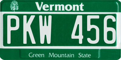 VT license plate PKW456