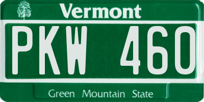 VT license plate PKW460