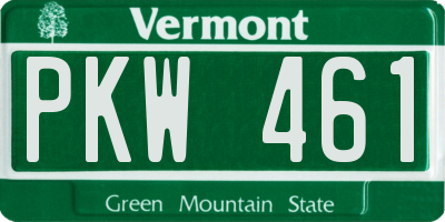 VT license plate PKW461