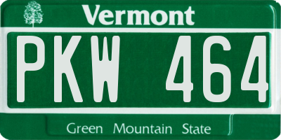 VT license plate PKW464