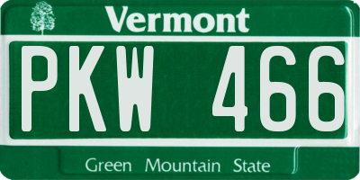 VT license plate PKW466