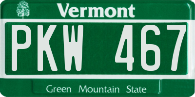 VT license plate PKW467