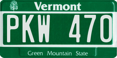 VT license plate PKW470