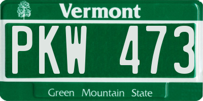 VT license plate PKW473