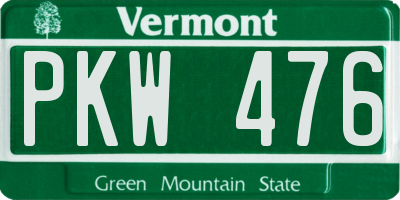 VT license plate PKW476