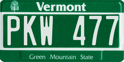 VT license plate PKW477