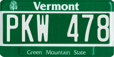VT license plate PKW478