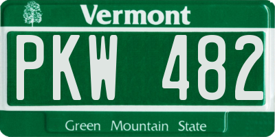 VT license plate PKW482