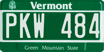 VT license plate PKW484