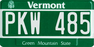 VT license plate PKW485