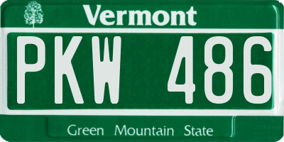 VT license plate PKW486