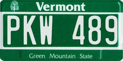 VT license plate PKW489
