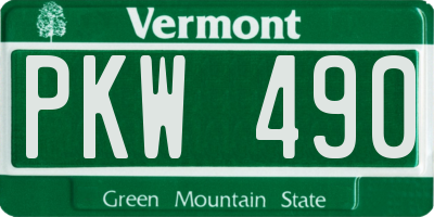 VT license plate PKW490