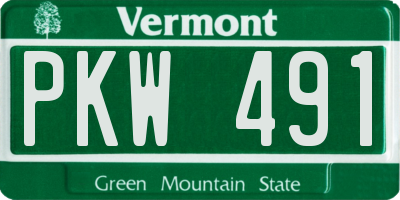 VT license plate PKW491
