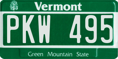 VT license plate PKW495