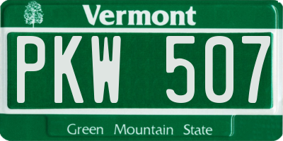 VT license plate PKW507
