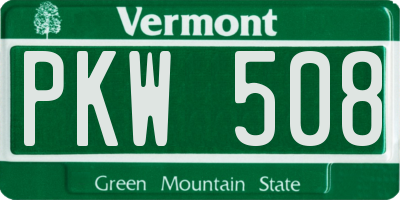 VT license plate PKW508