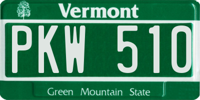 VT license plate PKW510