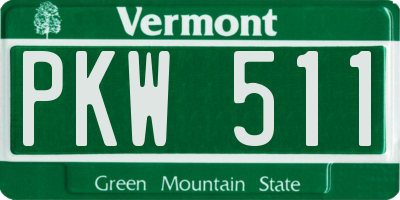 VT license plate PKW511