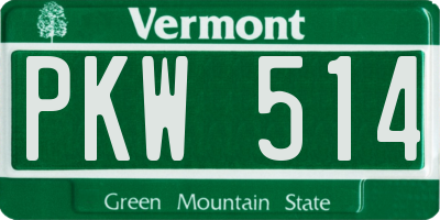 VT license plate PKW514