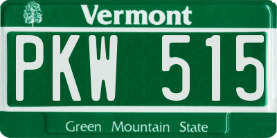 VT license plate PKW515