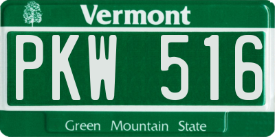 VT license plate PKW516