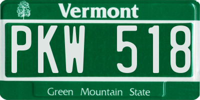 VT license plate PKW518
