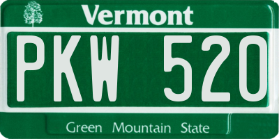VT license plate PKW520