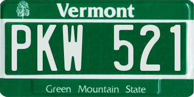 VT license plate PKW521