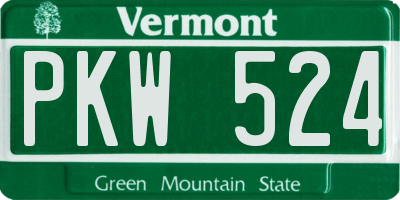 VT license plate PKW524