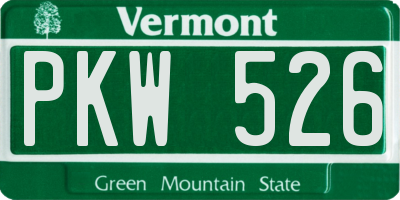 VT license plate PKW526