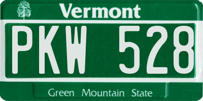 VT license plate PKW528